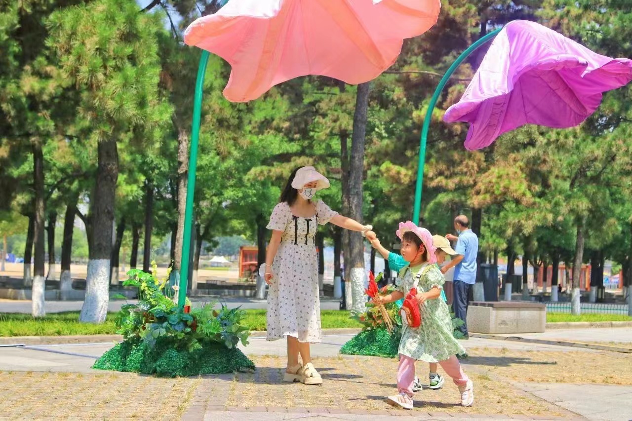气模人体感应花喇叭花牵牛花机械花厂家直销批量生产