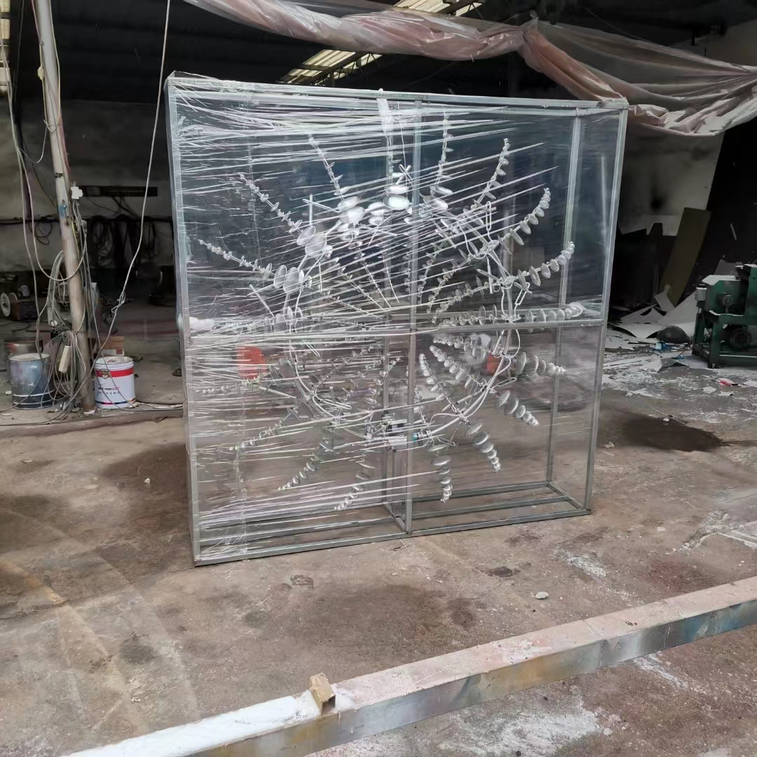 风动雕塑不锈钢太阳花灯光艺术美陈风洞雕塑工厂