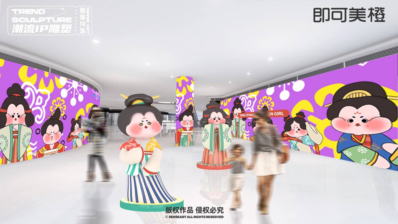 【唐潮仕女图鉴】潮流IP雕塑