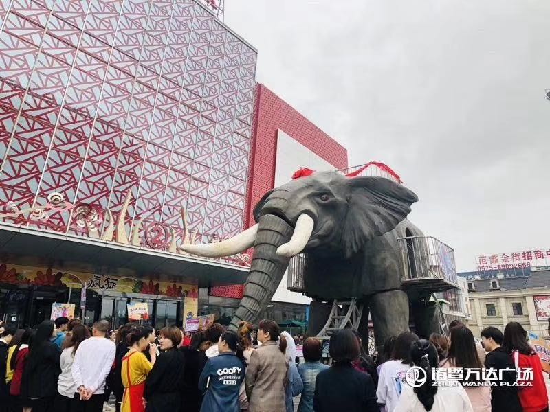 巡游机械大象出租  巡游花车大象展