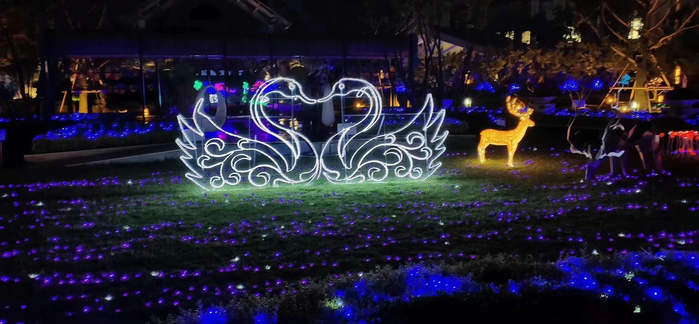 梦幻灯光节灯光展造型树木量化插地花灯厂家