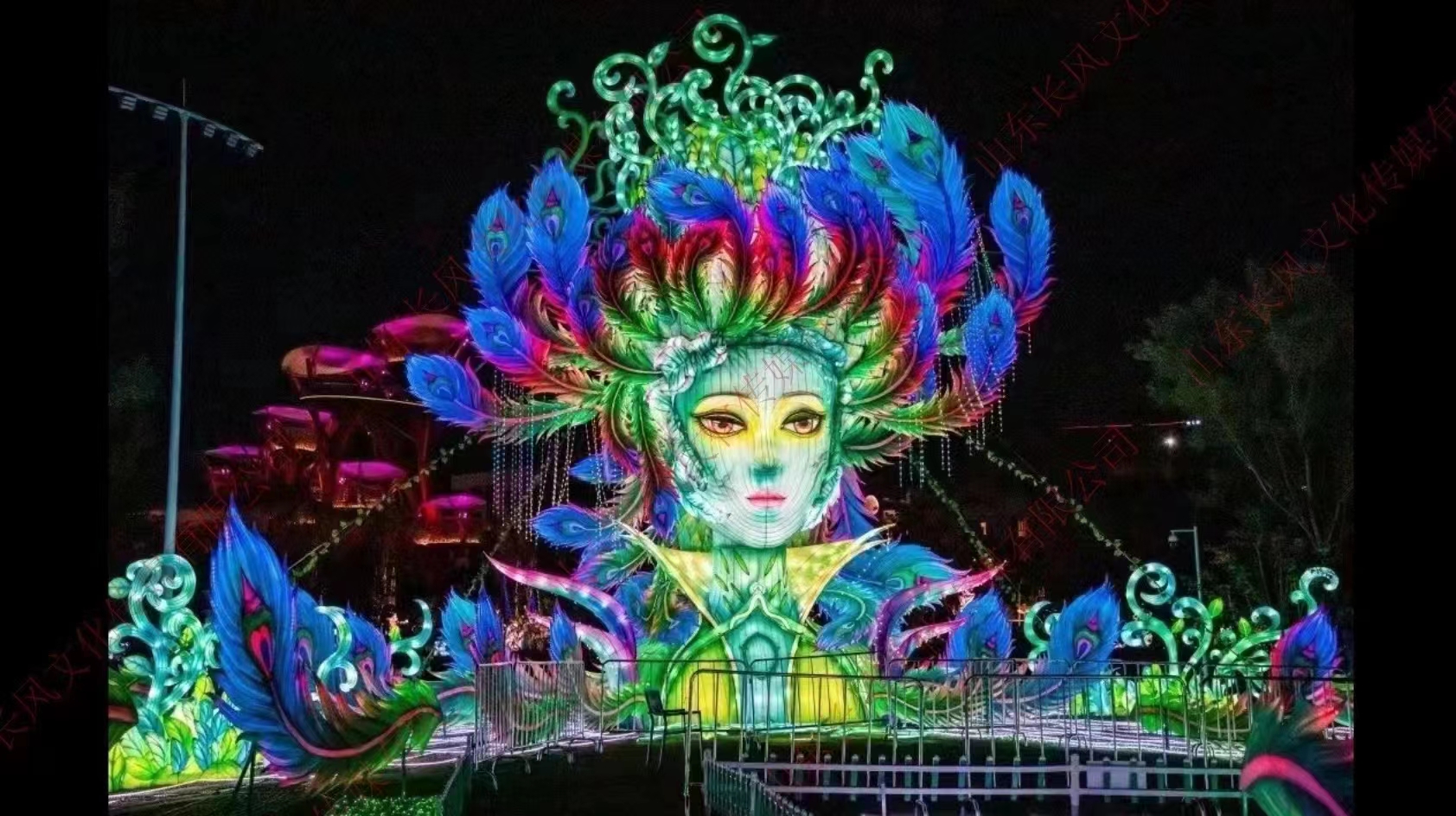梦幻灯光节灯光展造型树木量化插地花灯厂家