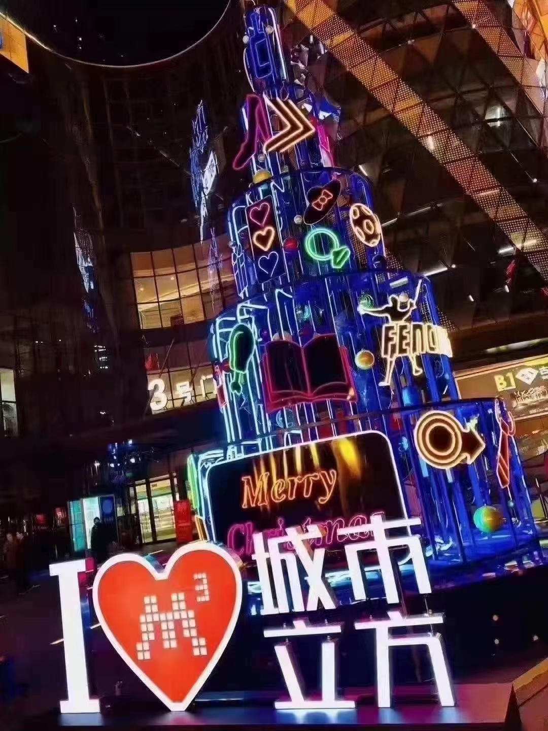 灯饰画造型霓虹灯集市网红灯光打卡装置厂家