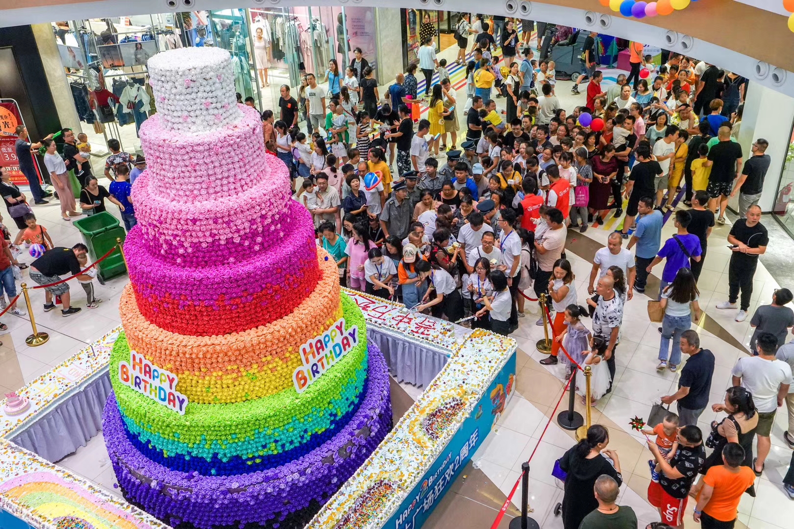 店庆+感恩节等活动仪式泡沫花蛋糕道具