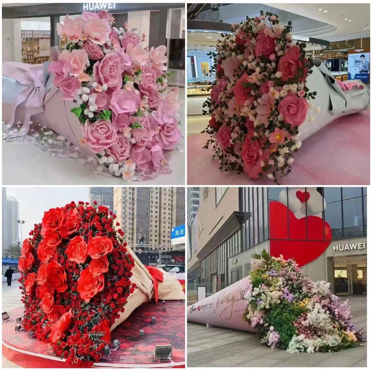 四米巨型花束来喽/南京巨型玫瑰花束厂家/可定制