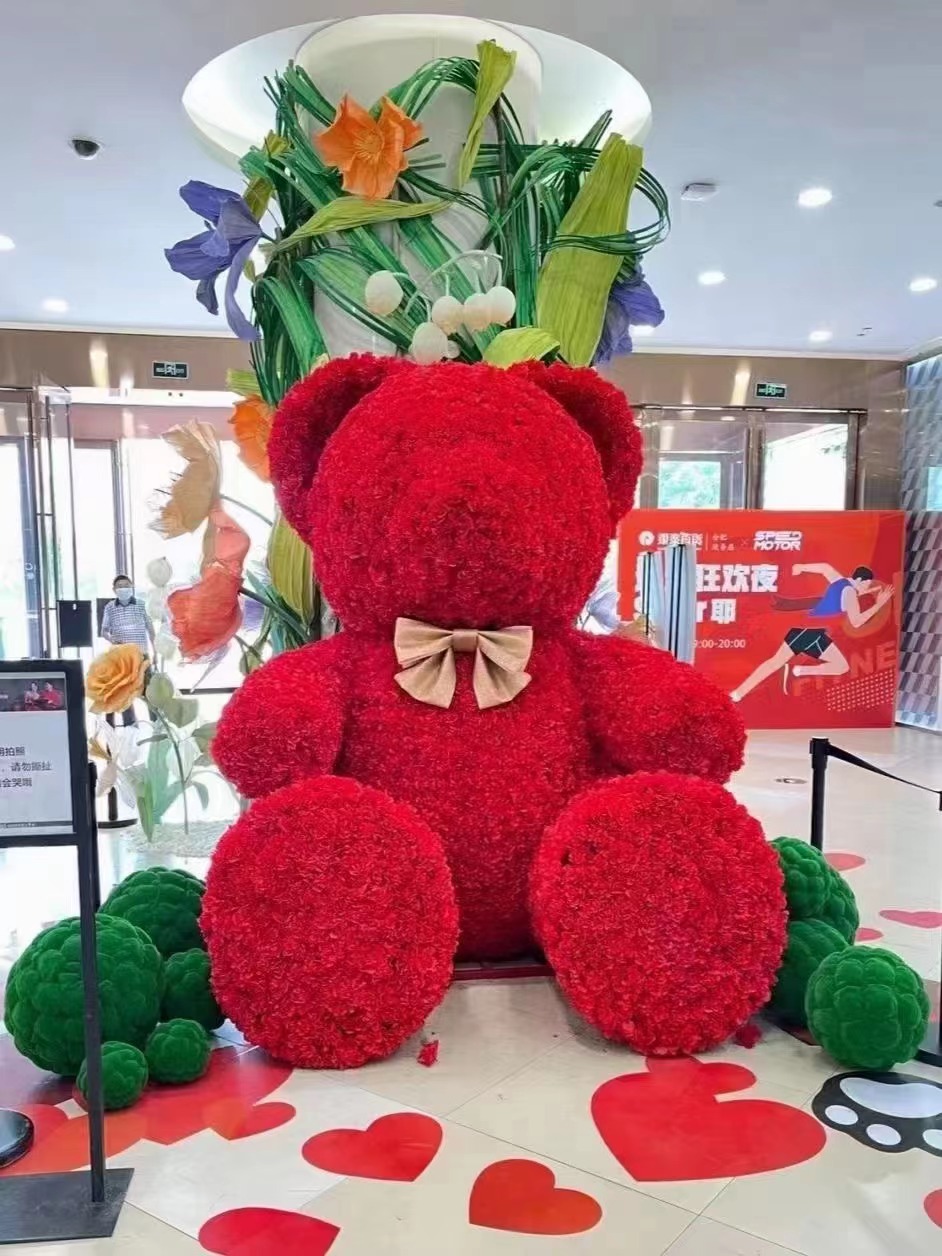 绢花玫瑰网红熊 