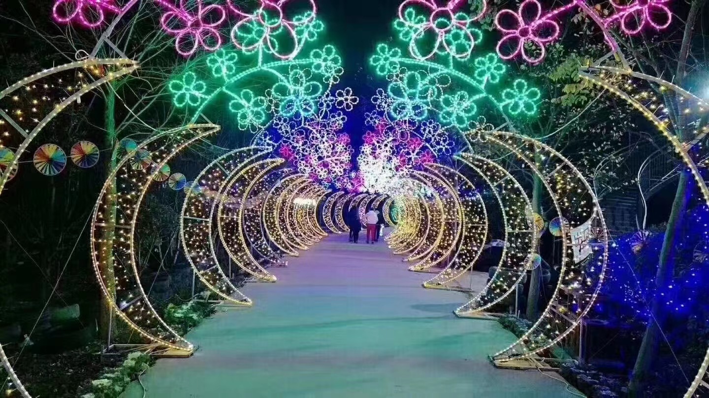 灯光节 静态灯光长廊隧道