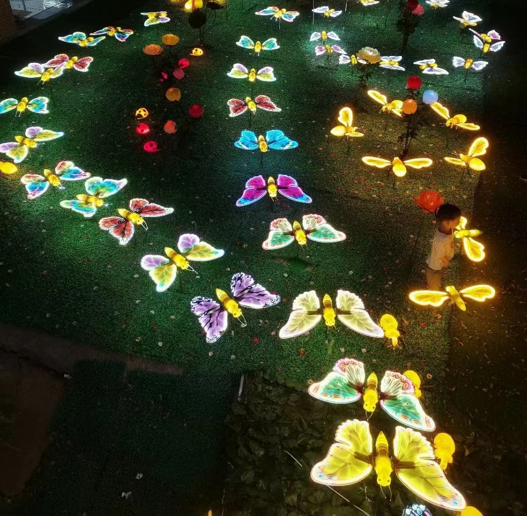 动态蝴蝶蜜蜂 发光道具