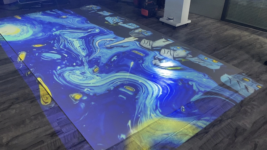 互动投影星空互动素材