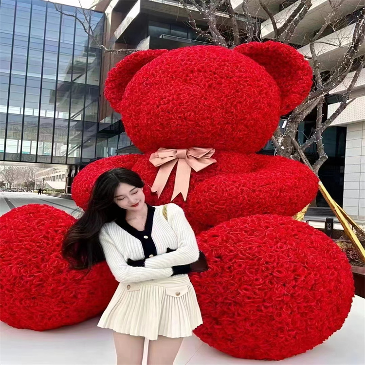 网红玫瑰小熊