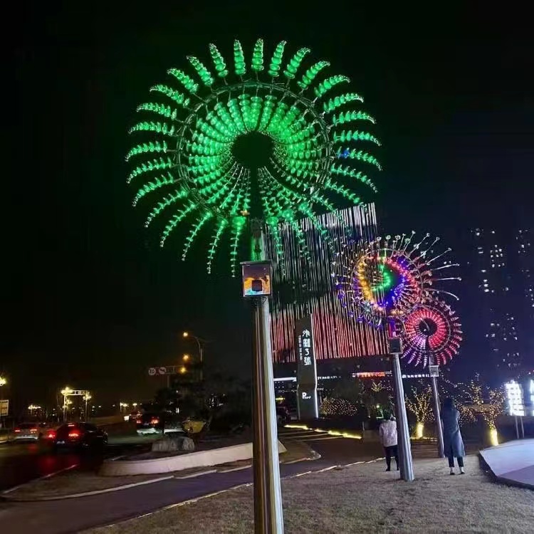 景区文旅发光风动雕塑地标装置定制生产