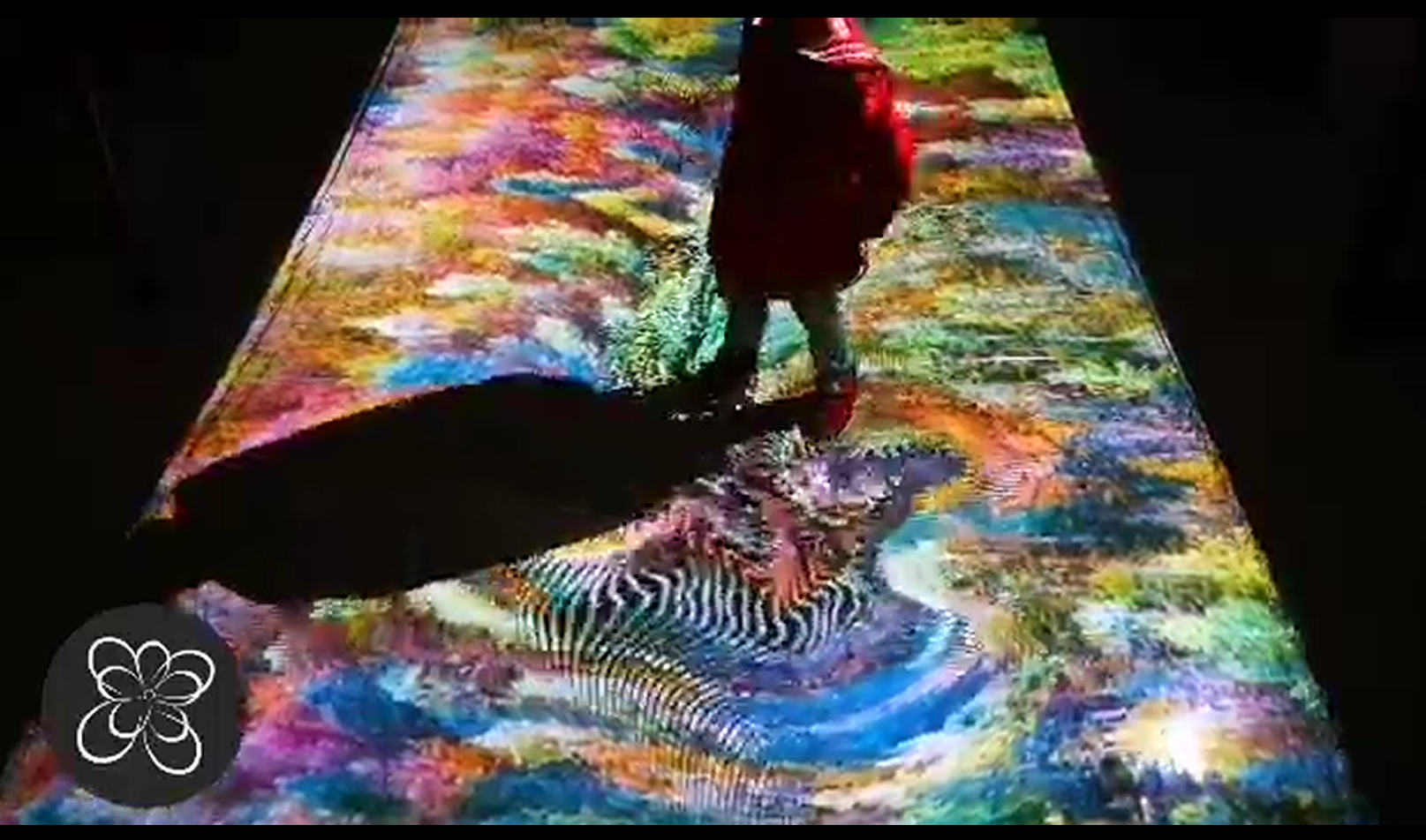 数字油画互动装置 人体交互
