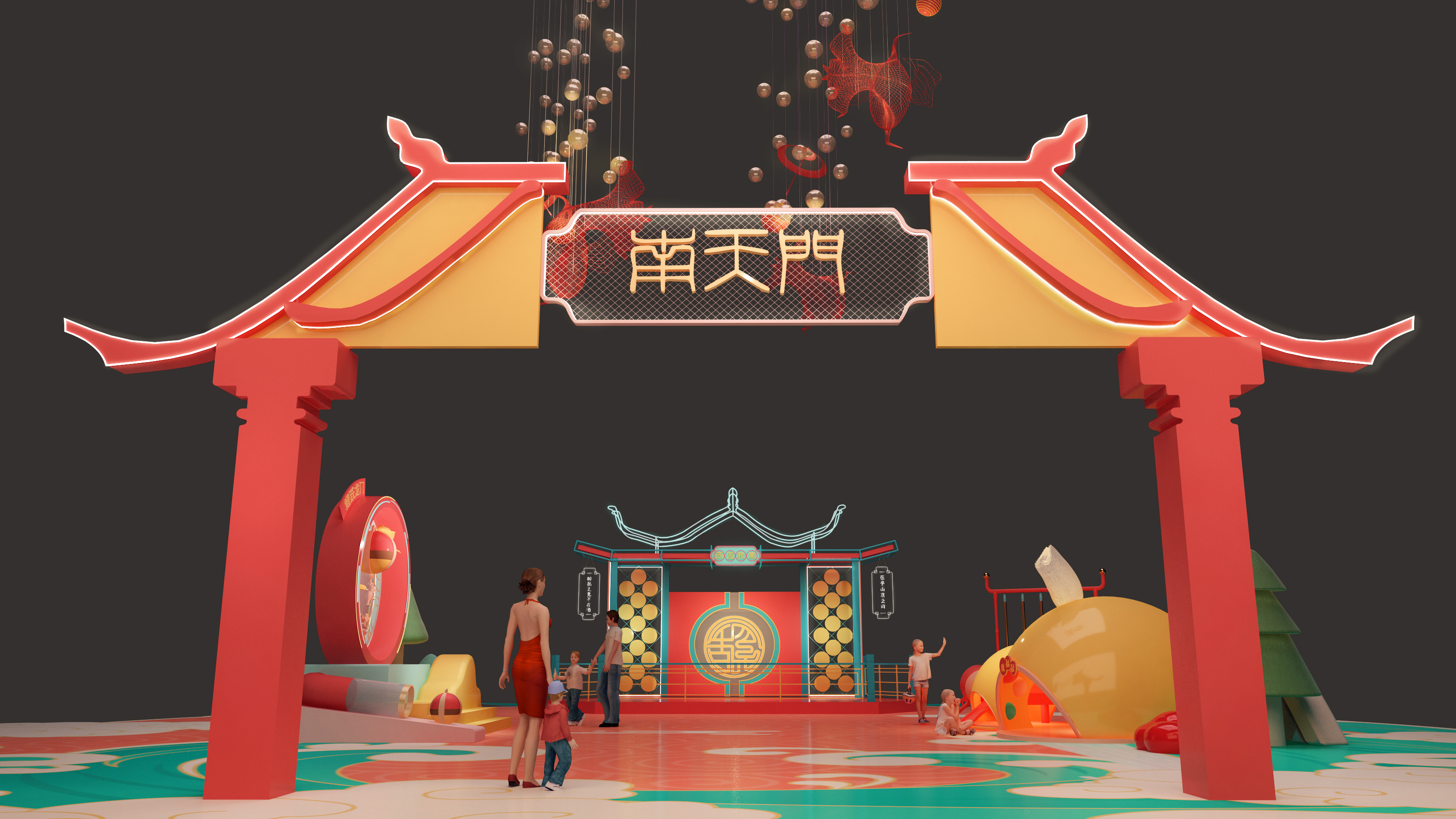 商业街设计，商场美陈设计