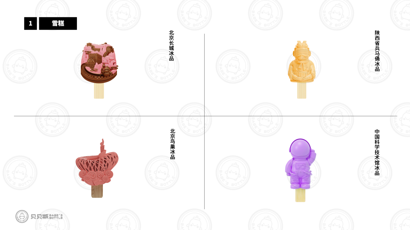 文创雪糕、文创巧克力、文创糕点、文创棒棒糖