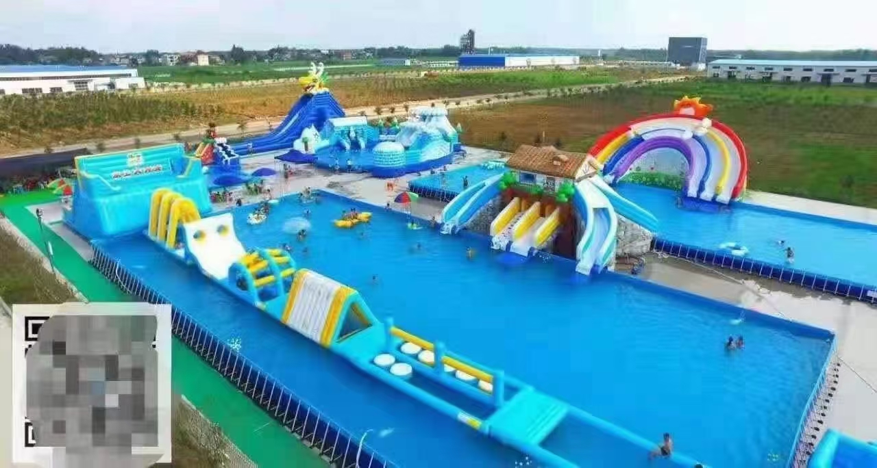 水上乐园闯关冰雪世界鲸鱼滑梯龙头滑梯深海潜水