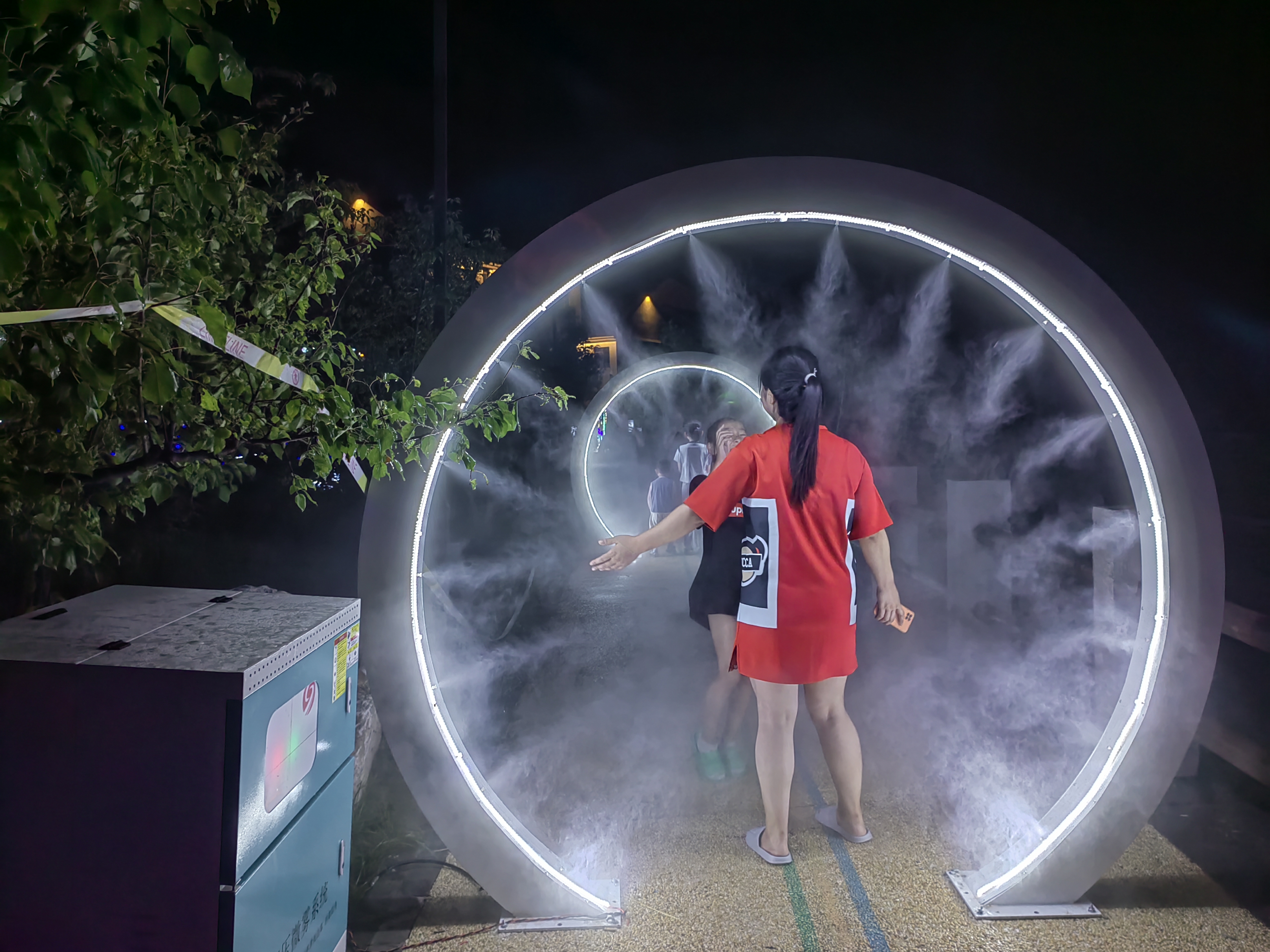 水雾门迷雾森林旋转水雾门花瓣水雾门