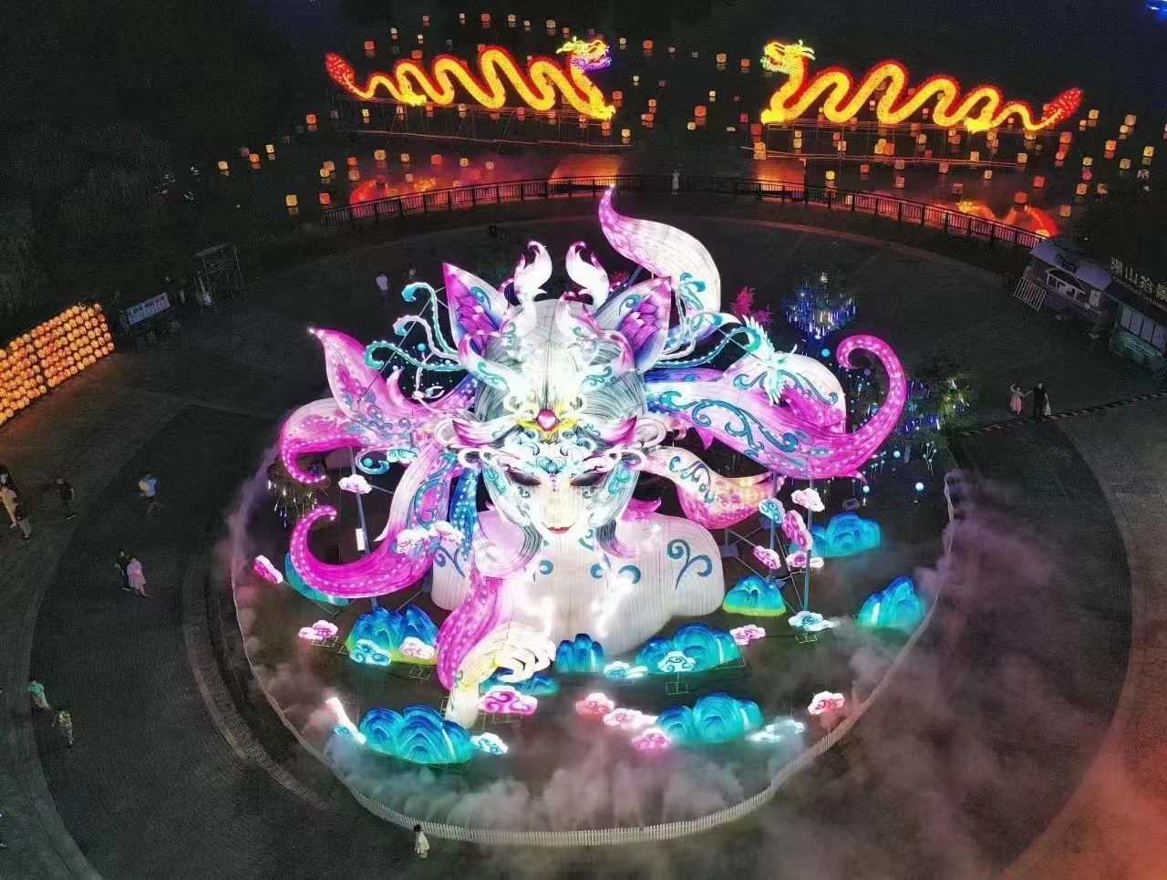 龙年花灯造型大型年会灯会灯光秀厂家