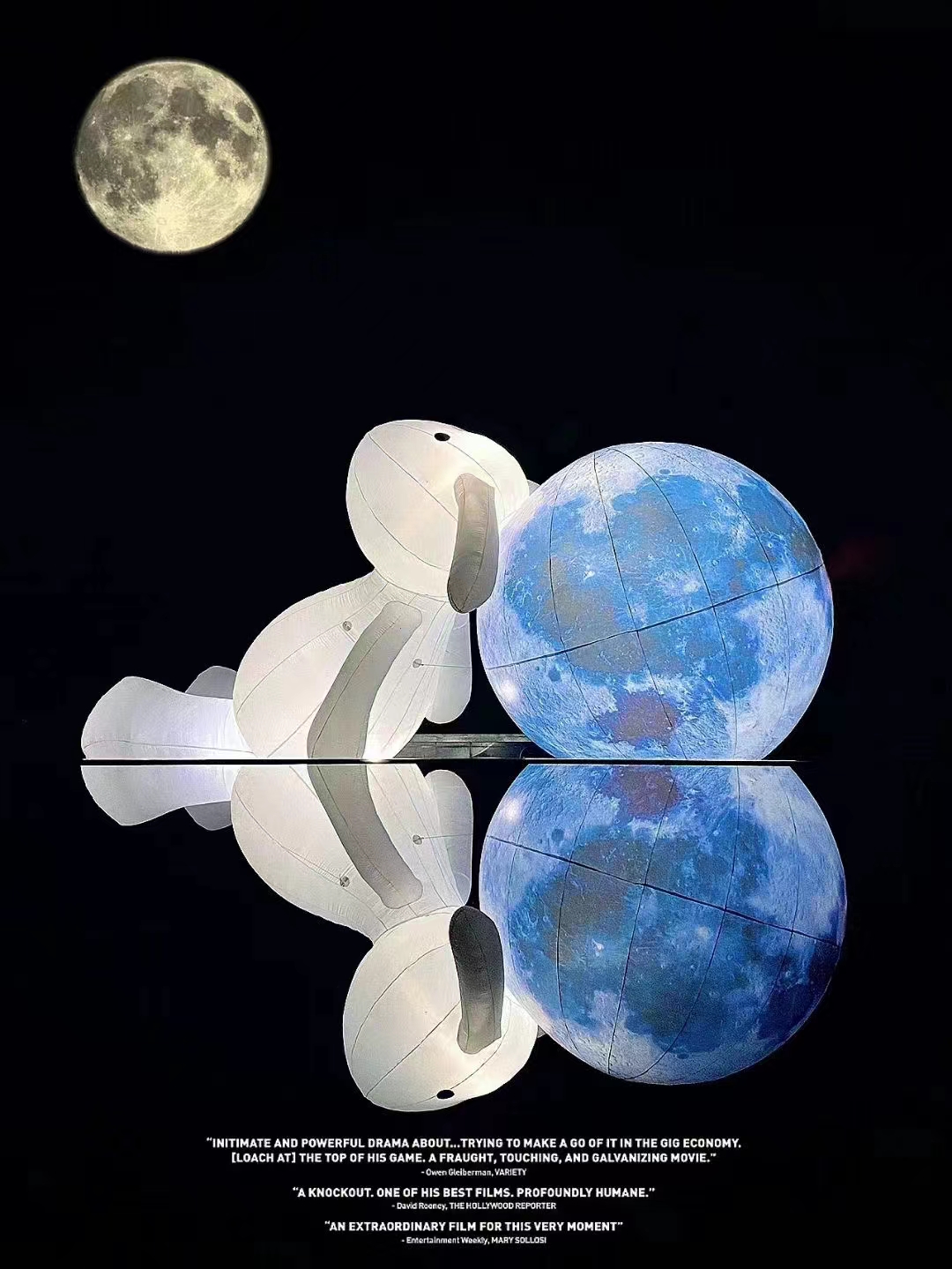 中秋发光兔子充气月球宇航员太空人兔子星球灯七彩变色出售
