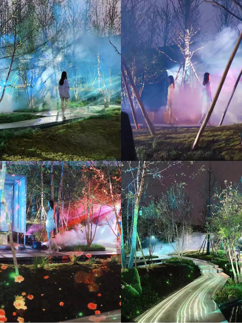光影森林精灵世界般的夜光森林夜游