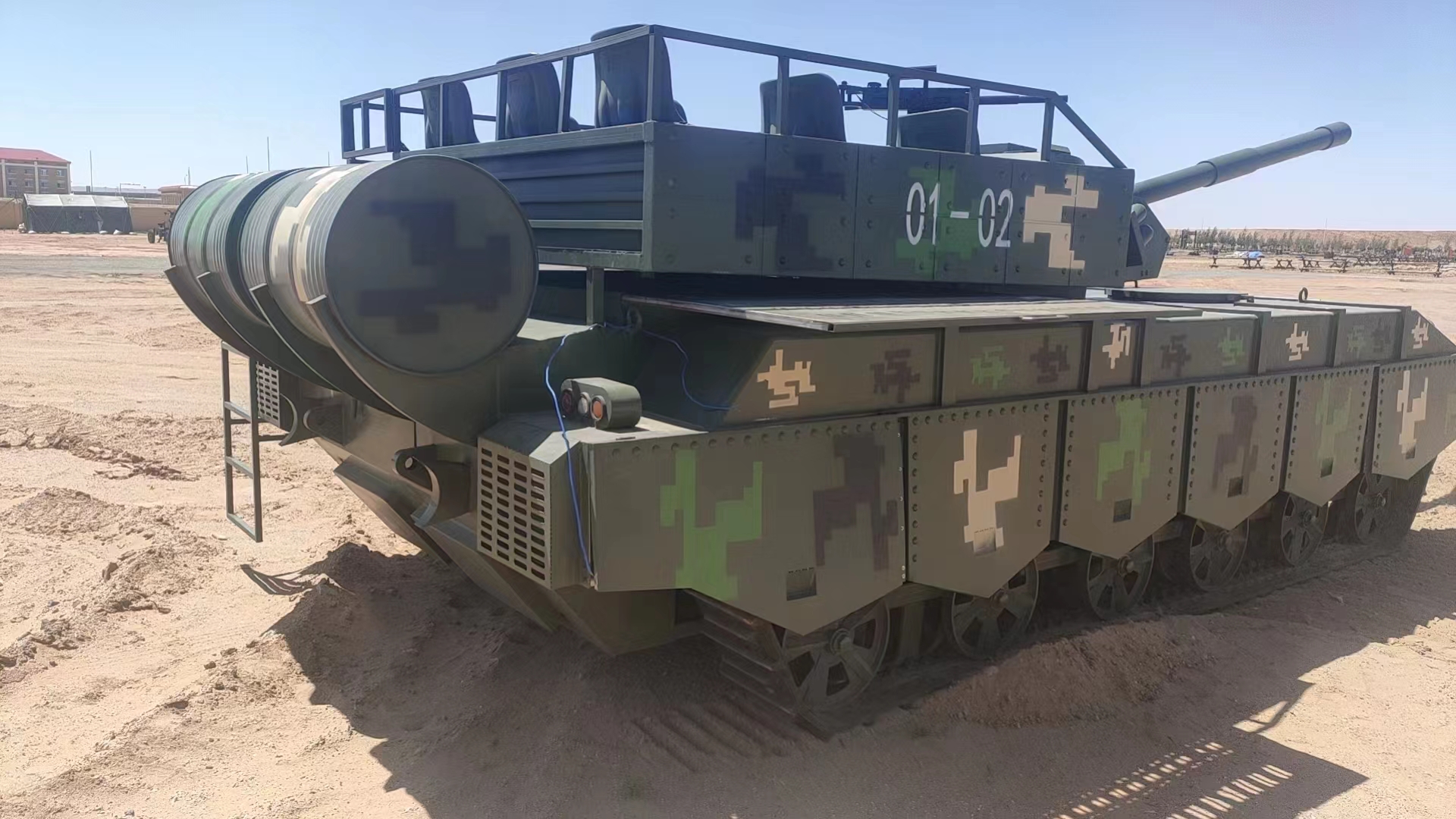 军事模型国防教育99A坦克模型开动装甲车歼击车37高射炮