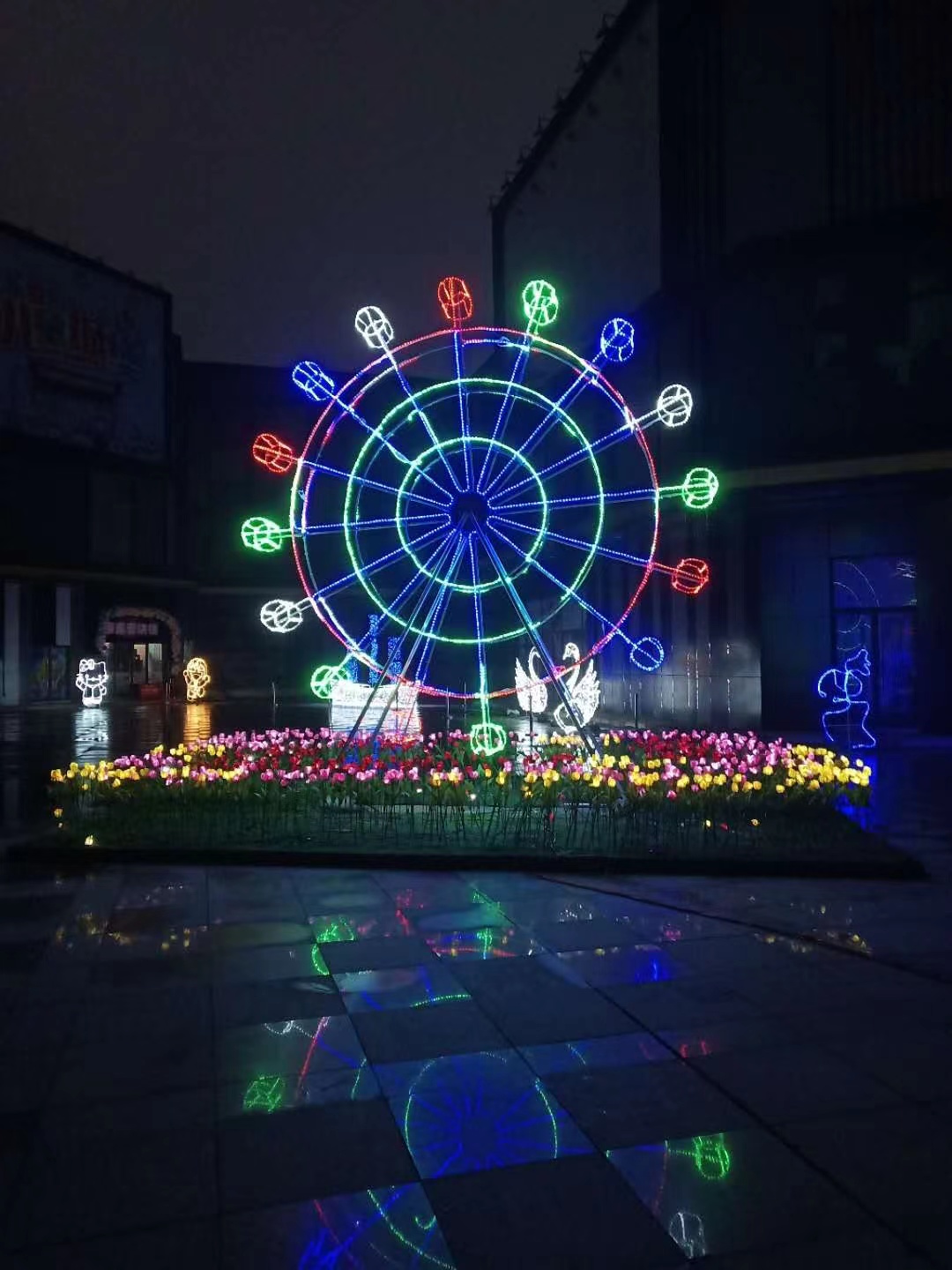 梦幻灯光节造型展地面树木量化插地花灯出租出售