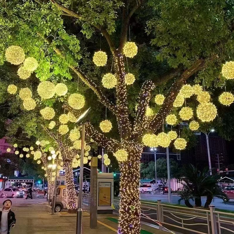 梦幻灯光节造型展地面树木量化插地花灯出租出售