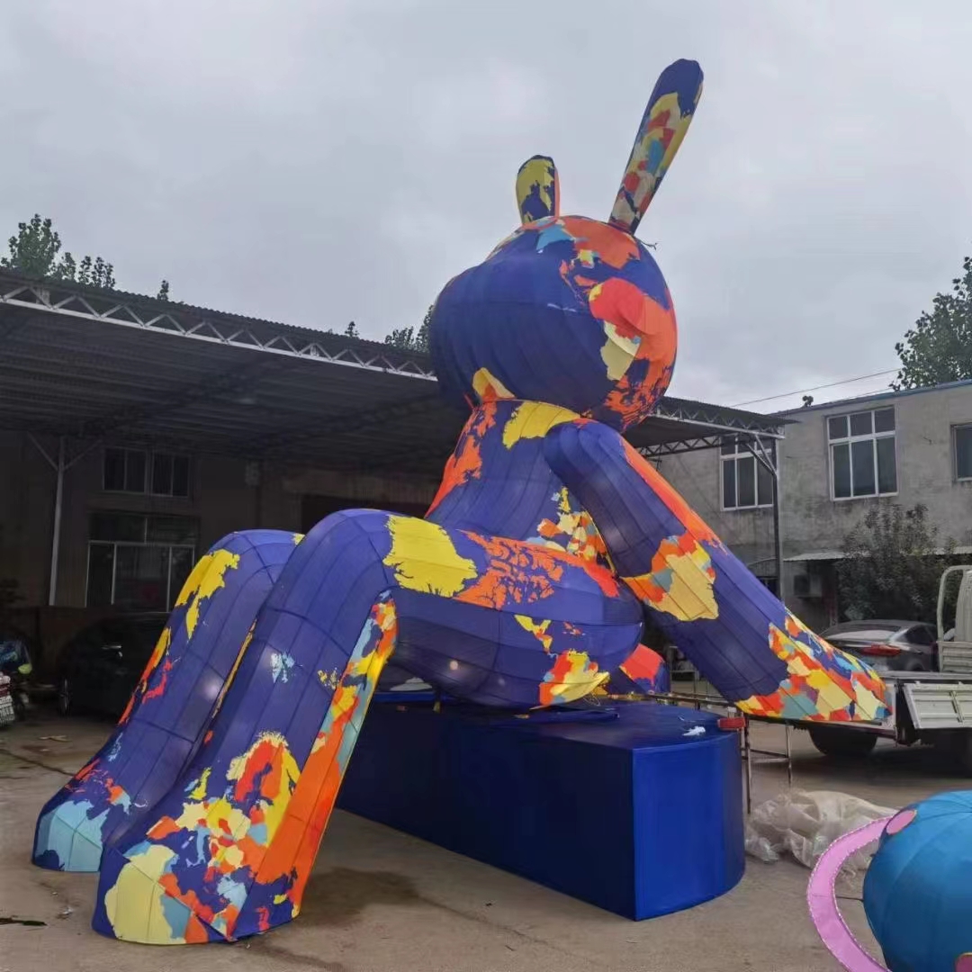 花灯兔子发光地球兔气模兔子