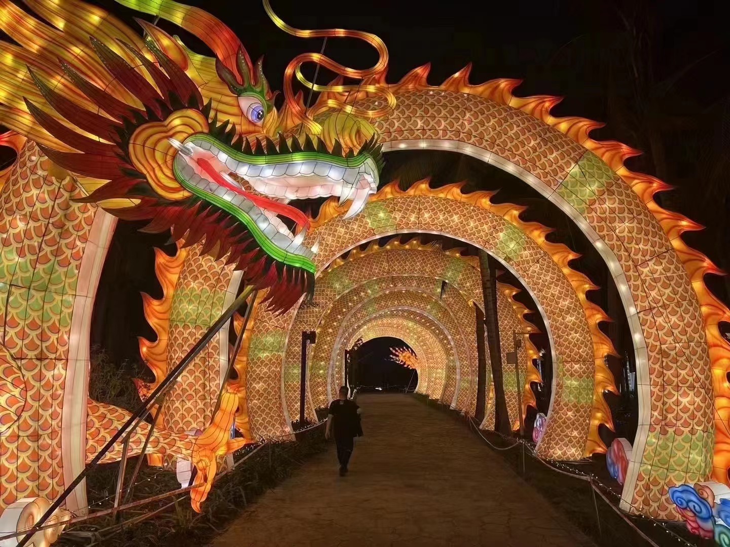 中国龙传统花灯彩灯