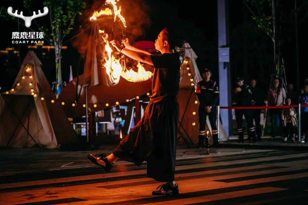 流动艺术火舞poi/火舞表演/火焰魔方