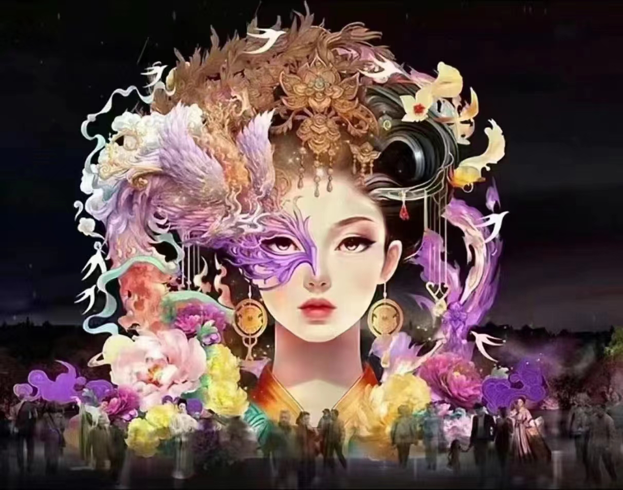 女神彩灯国潮<font style="color: #FF8F00 !important;">人物</font>花灯网红打卡IP点