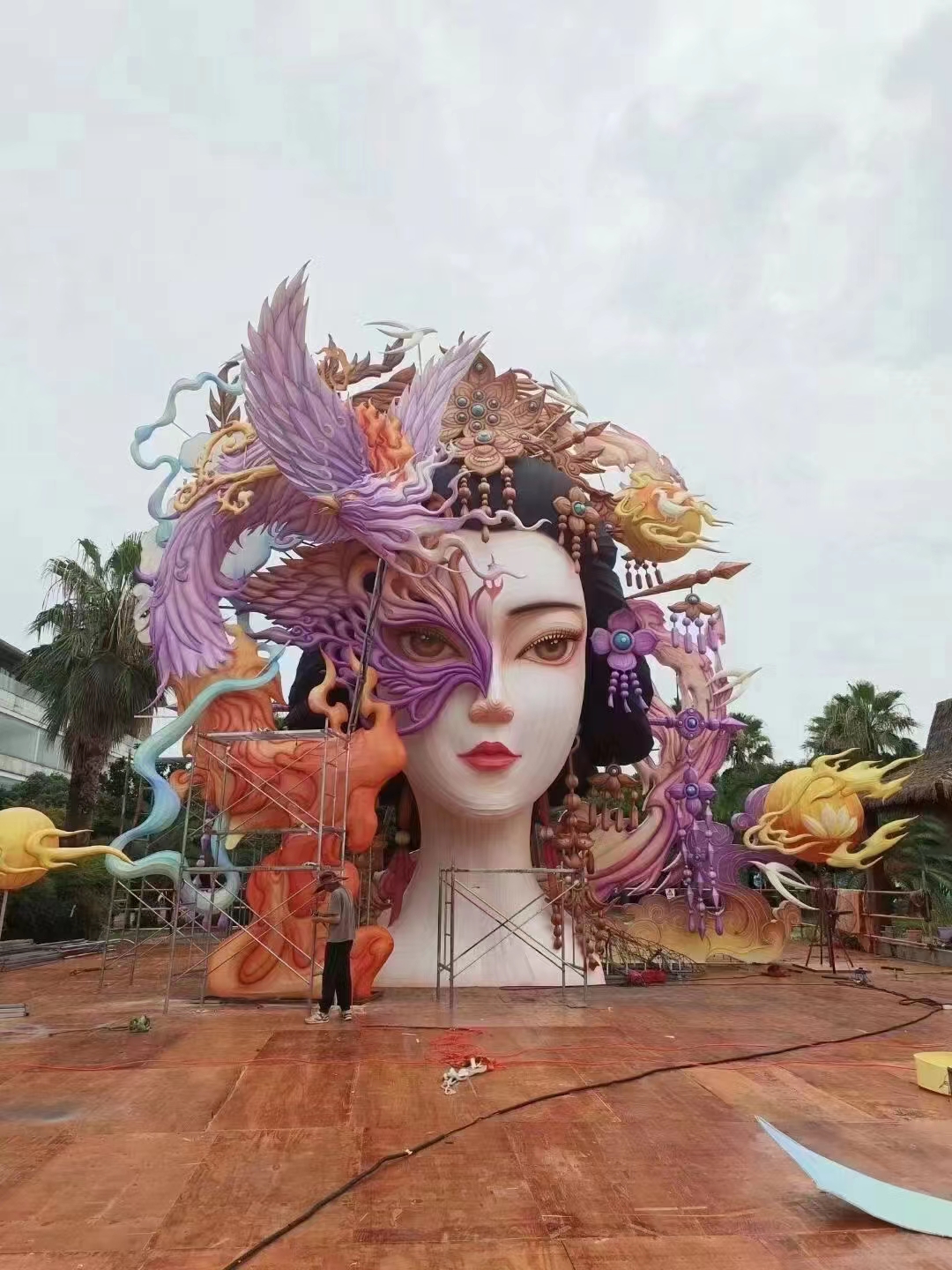 女神彩灯国潮人物花灯网红打卡IP点