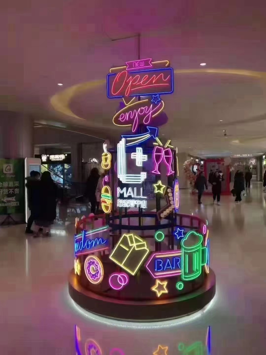 圣诞树造型霓虹灯传统圣诞树支持定制