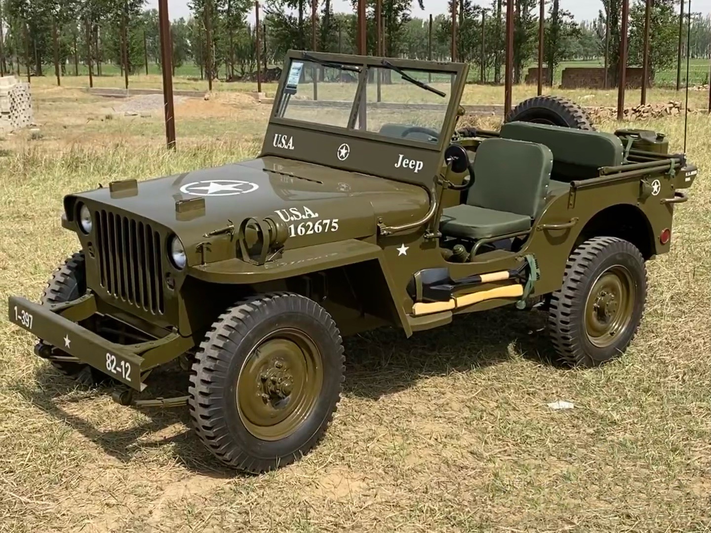 现货jeep威利斯二战越野车可开动体验军官车可动模型