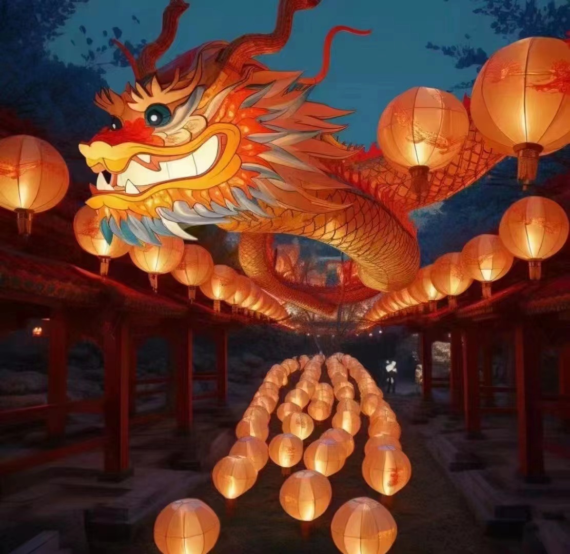 中国龙花灯造型