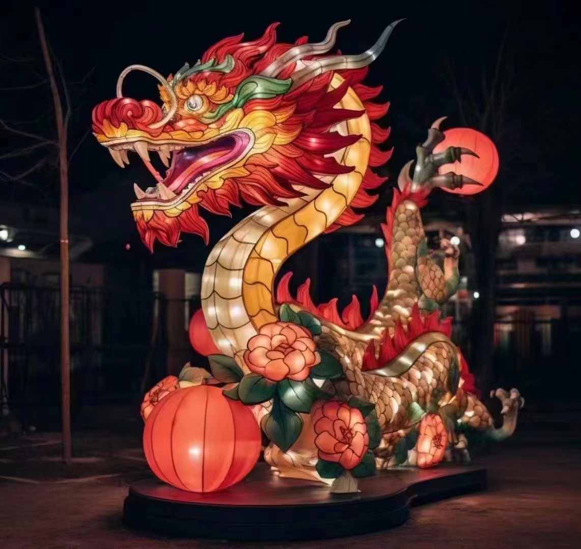中国龙花灯造型