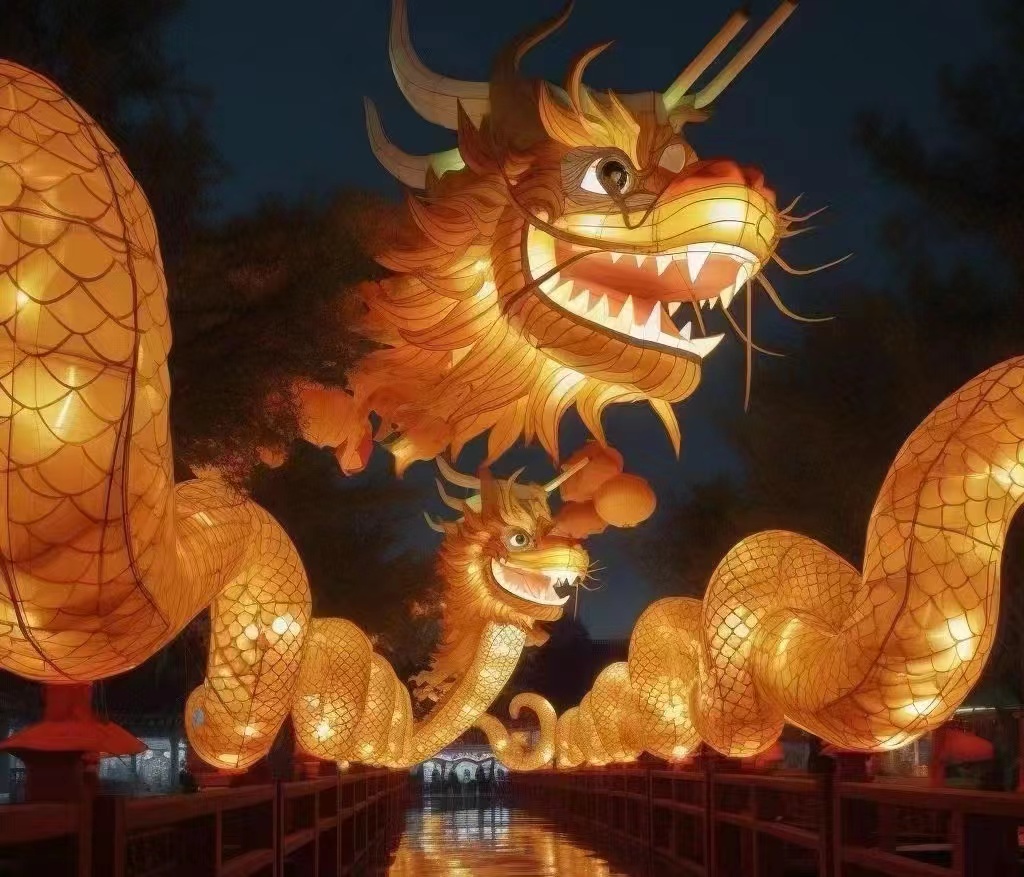 中国龙花灯造型