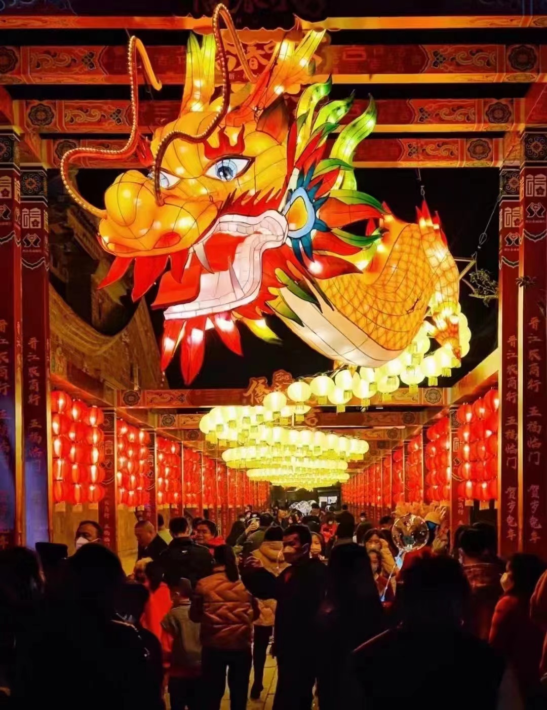 中国龙花灯造型