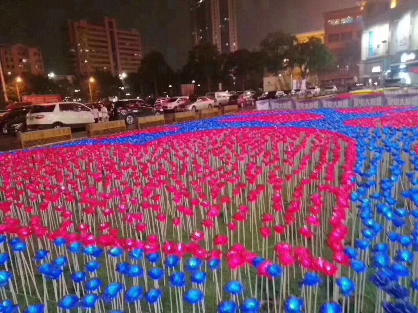 LED插地仿真玫瑰花郁金香麦穗灯园林亮化装饰