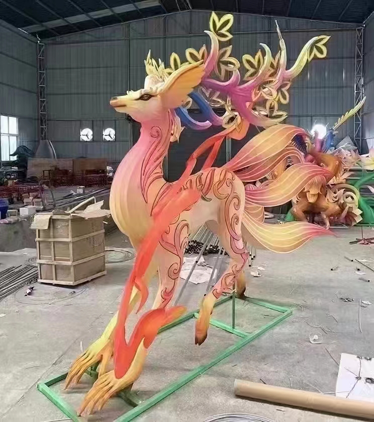 花灯厂家山海经系列彩灯奇形异兽造型