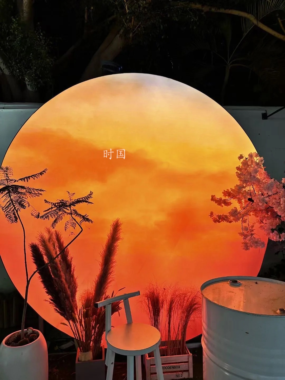 网红落日余晖灯箱