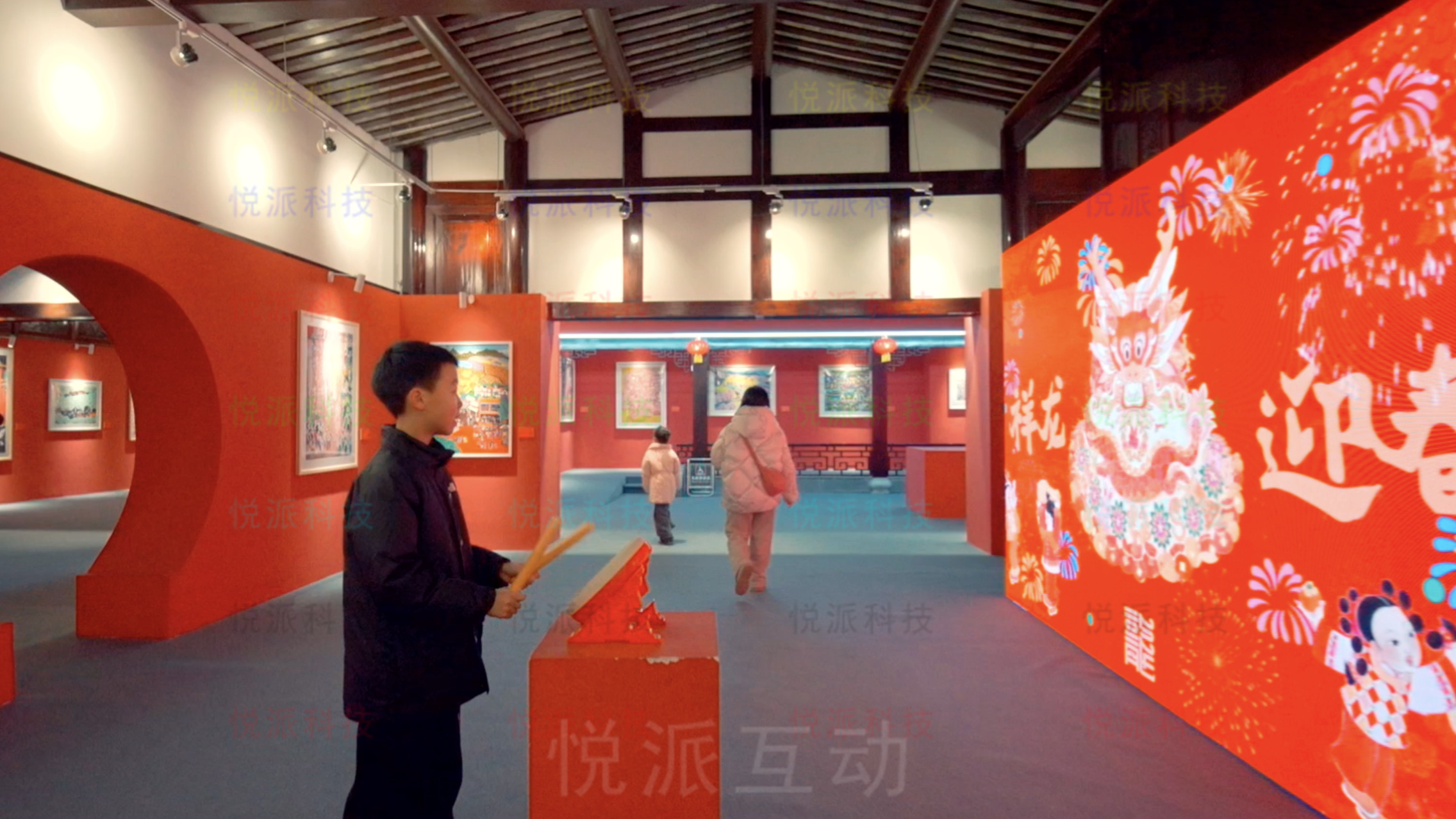 国风年画博物馆创意互动装置传递文化韵味