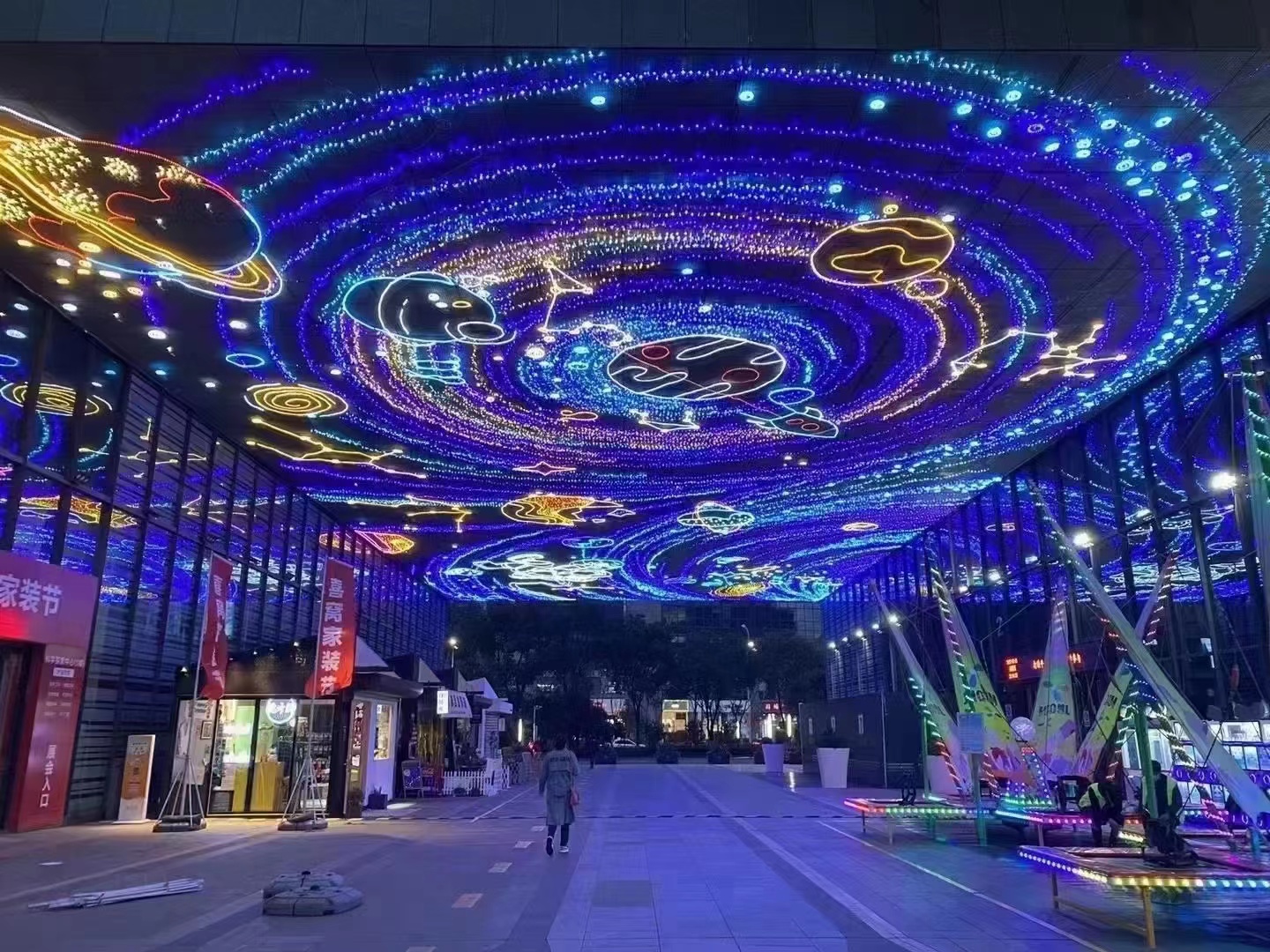 灯饰画，墙体灯光艺术