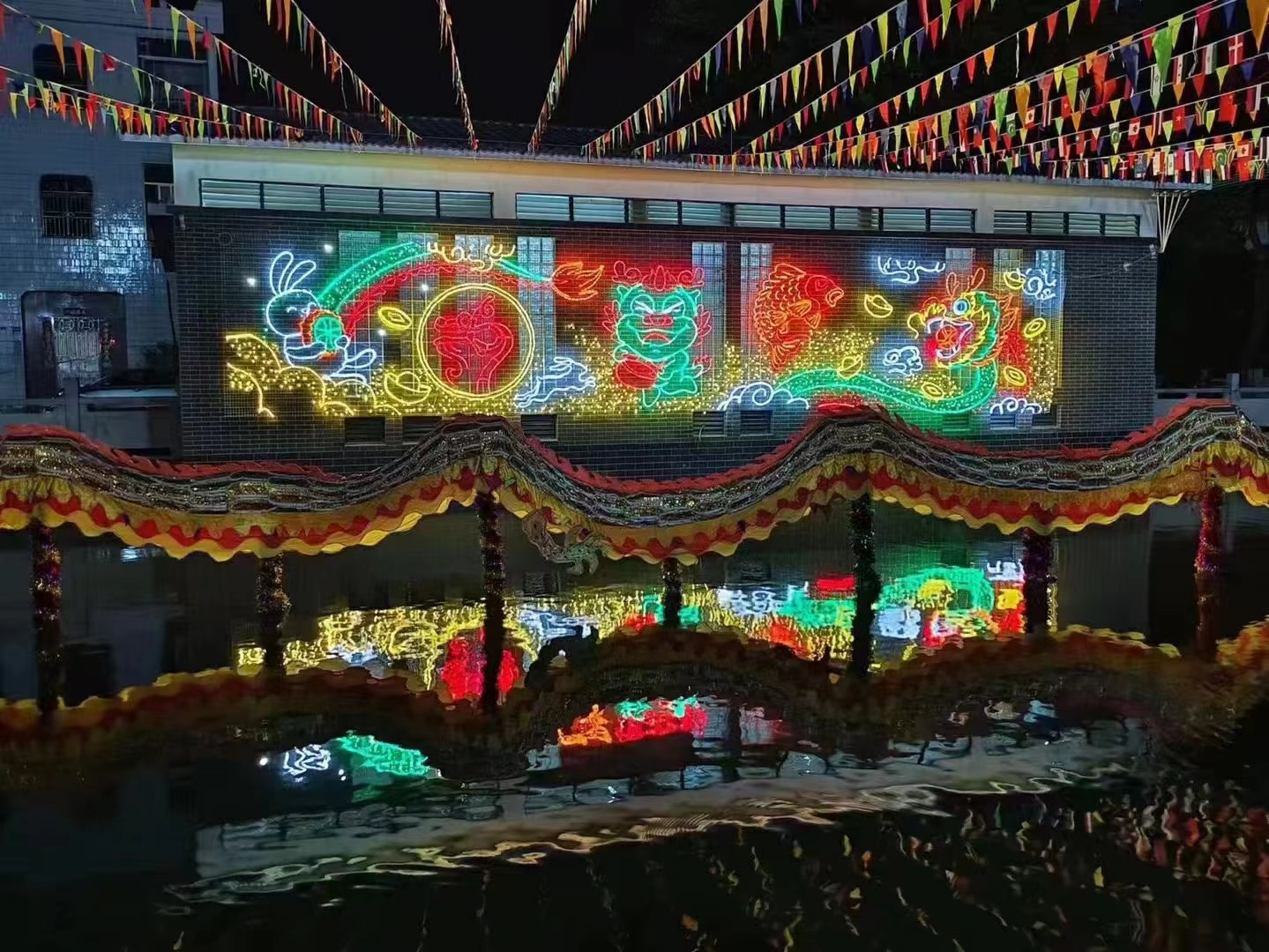 灯饰画，墙体灯光艺术