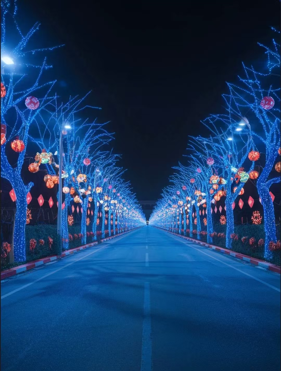 树木亮化，节日树木氛围布置