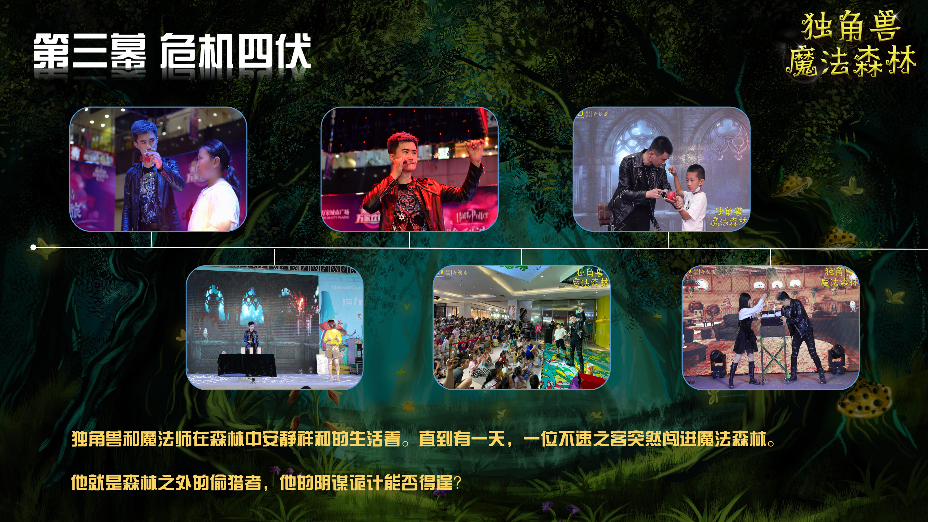 《独角兽魔法森林》原创卡通形象IP亲子魔术剧 商场游乐园策划