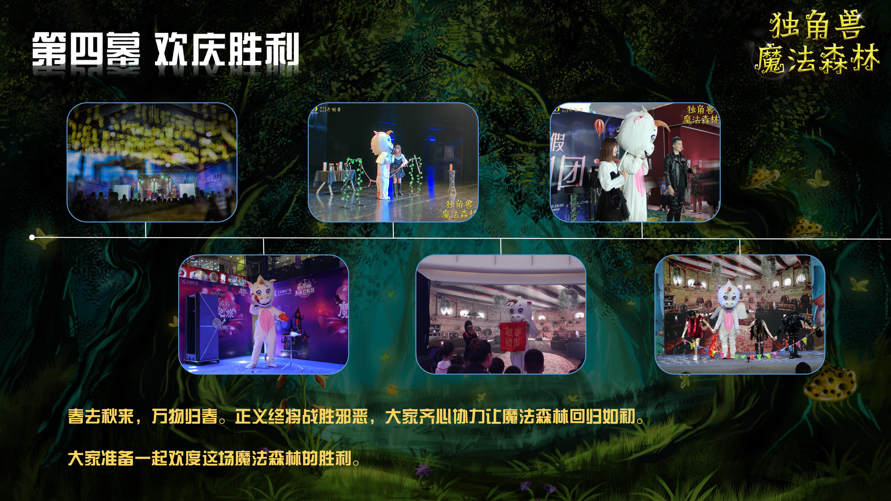 《独角兽魔法森林》原创卡通形象IP亲子魔术剧 商场游乐园策划