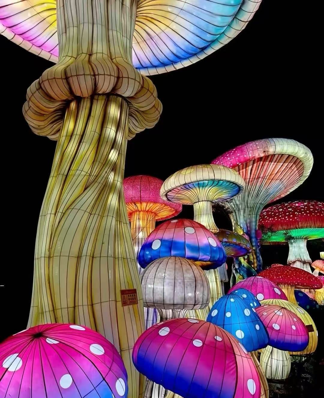 蘑菇主题彩灯展