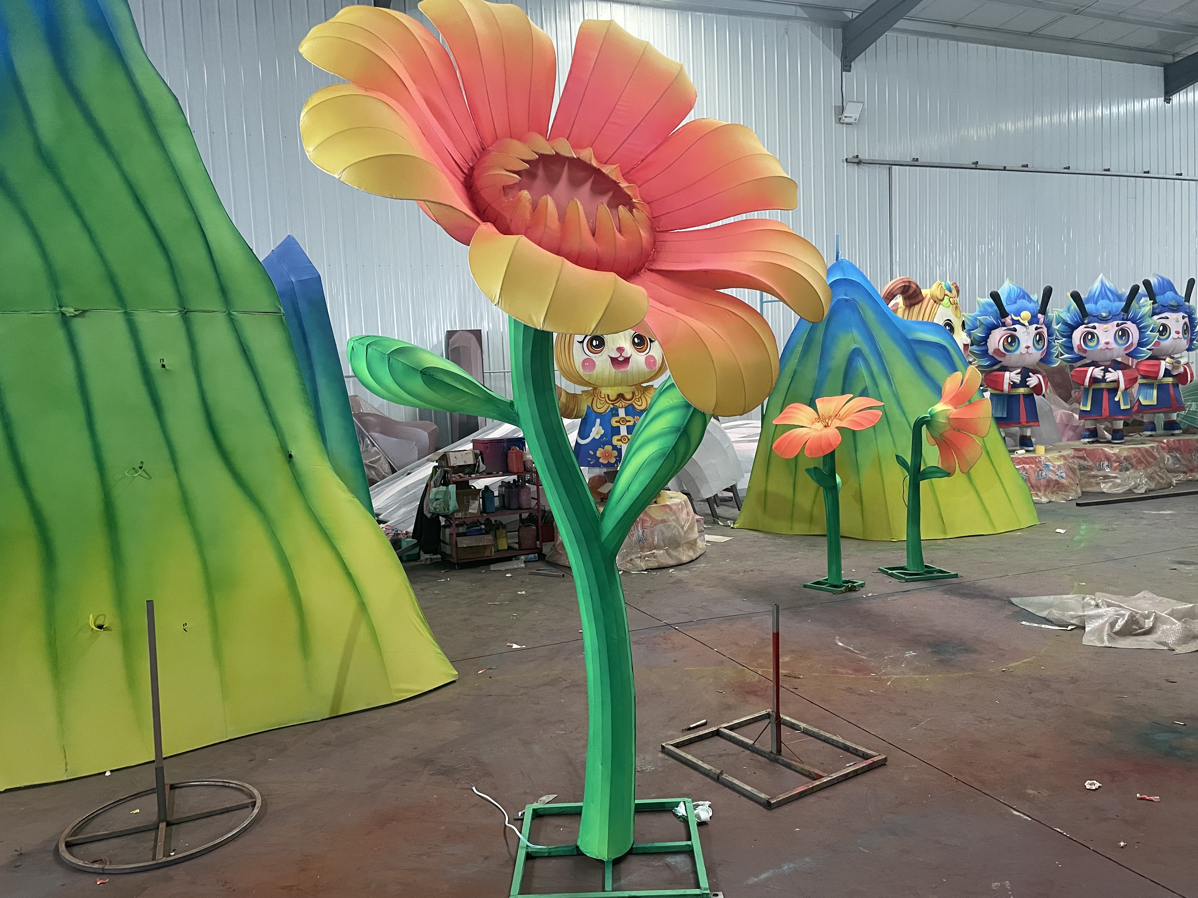 幻彩蘑菇花灯，各类主题花灯定制