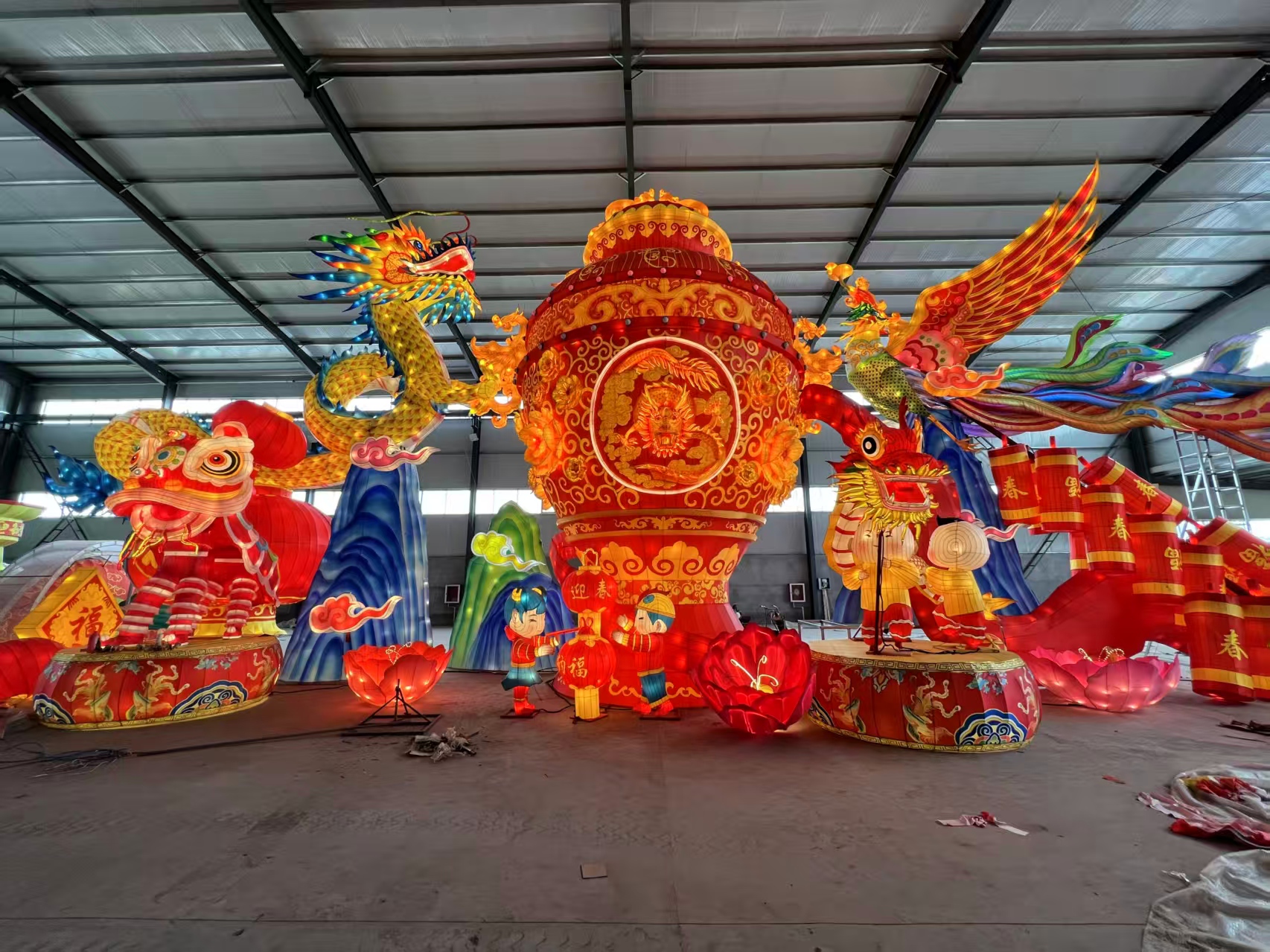 马年主题花灯，春节花灯定制