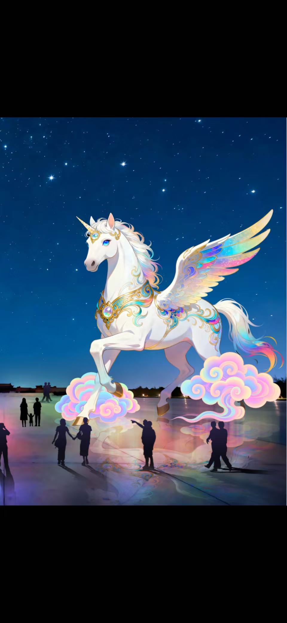 飞天神马，马年主题灯组